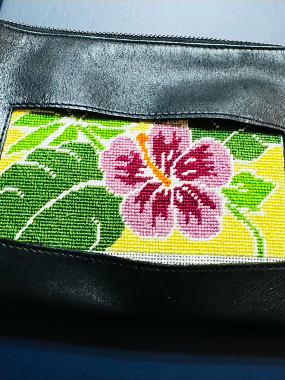 Needle Art Black Purse